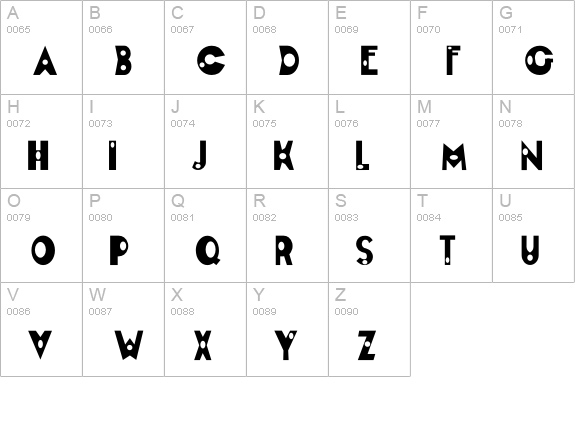 Encircle Font uppercase A-Z preview