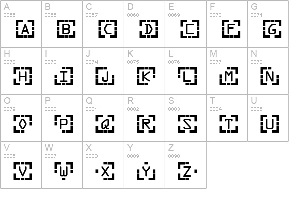 Encounter uppercase A-Z preview