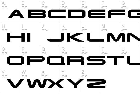 EndzoneExtended uppercase A-Z preview