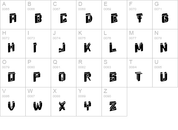 Energydimension uppercase A-Z preview