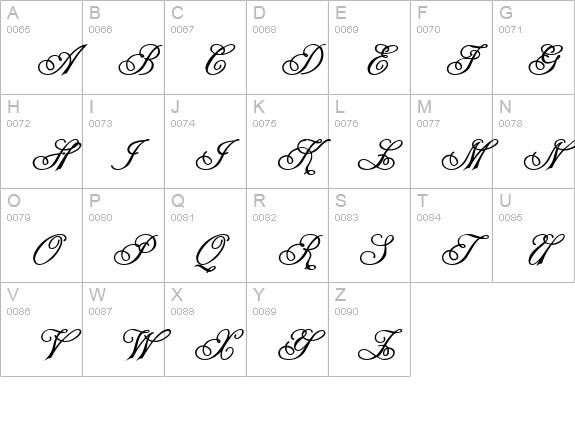 Engaged Bold uppercase A-Z preview