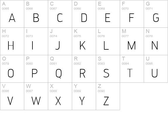 Engel Light ltd uppercase A-Z preview