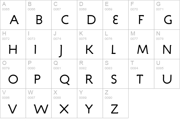 Engine-Caps uppercase A-Z preview
