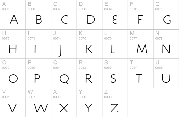 Engine-Light uppercase A-Z preview