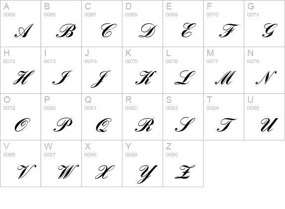 EnglischeSchT Bold uppercase A-Z preview