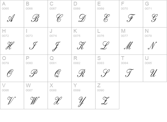 English Cn uppercase A-Z preview