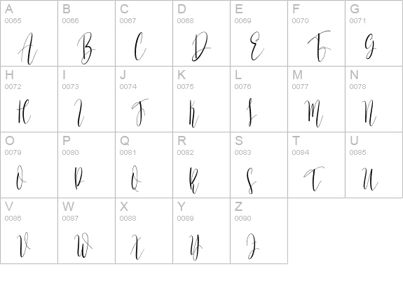 English2 uppercase A-Z preview