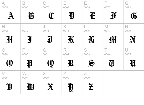 EnglishTowne-Normal uppercase A-Z preview