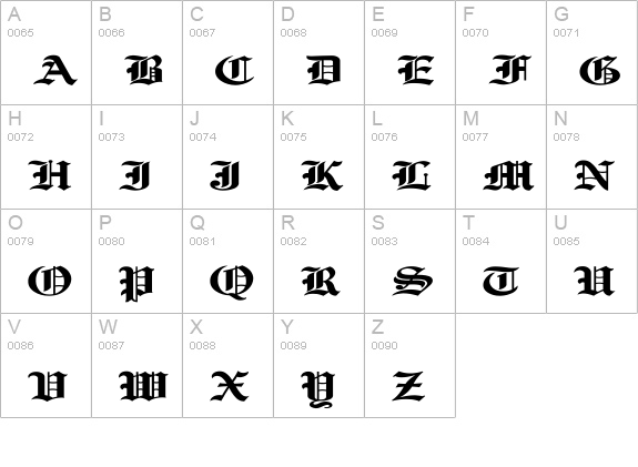 EnglishTowne-Normal Ex uppercase A-Z preview