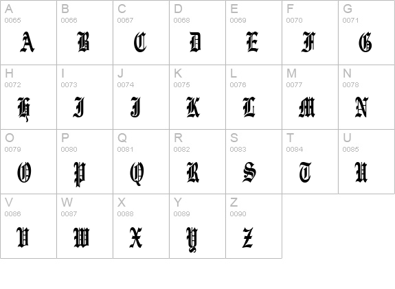Engraved Thin Bold uppercase A-Z preview