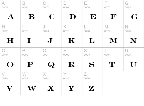 Engravers LH Bold Face uppercase A-Z preview
