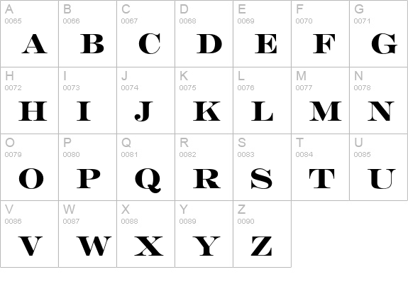 Engravers-Solid uppercase A-Z preview