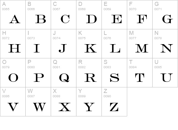 EngraversD uppercase A-Z preview