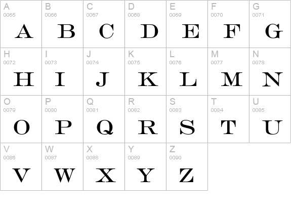 EngraversEF-Roman uppercase A-Z preview