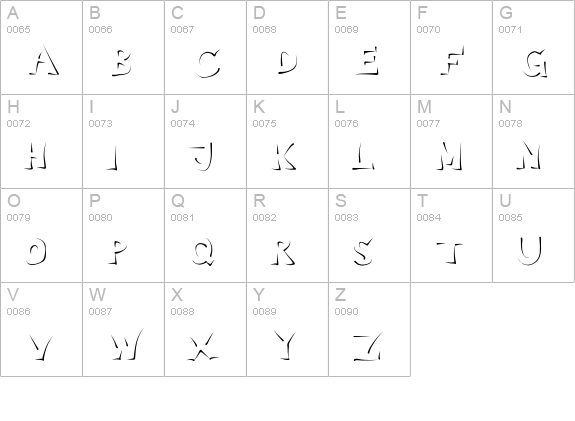 Enlighten  uppercase A-Z preview