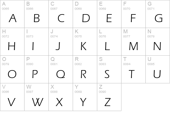 Ennis-Book uppercase A-Z preview