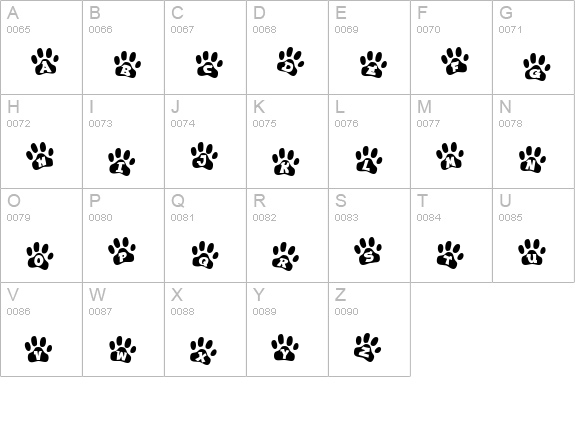 Ennobled Pet uppercase A-Z preview