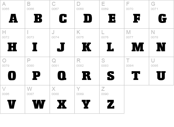 EnschedeSerial-Black-Regular uppercase A-Z preview