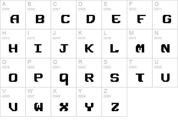 Ensign Flandry uppercase A-Z preview