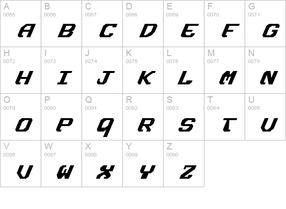 Ensign Flandry Italic uppercase A-Z preview