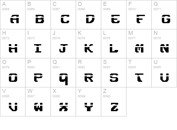 Ensign Flandry Laser uppercase A-Z preview