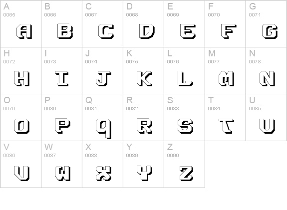Ensign Flandry Shadow uppercase A-Z preview