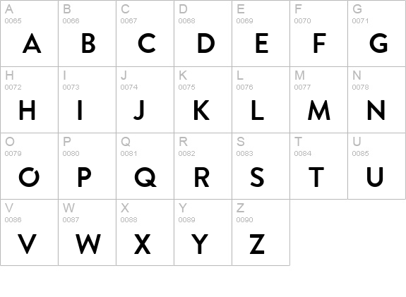 Enso uppercase A-Z preview