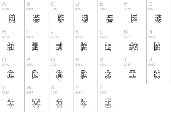 Entangled -BRK- uppercase A-Z preview
