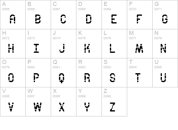 Entangled Layer A -BRK- uppercase A-Z preview