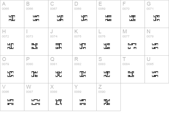 Entangled Layer B BRK uppercase A-Z preview