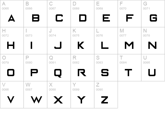 Enter The Grid Regular uppercase A-Z preview