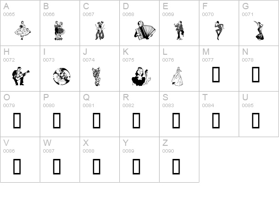 Entertainment 1 uppercase A-Z preview