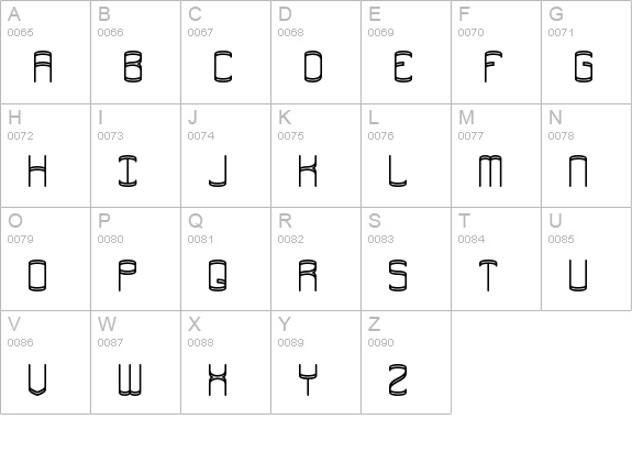 Enthuse BRK uppercase A-Z preview