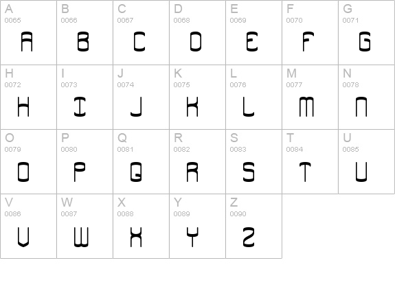 Enthuse Solid BRK uppercase A-Z preview