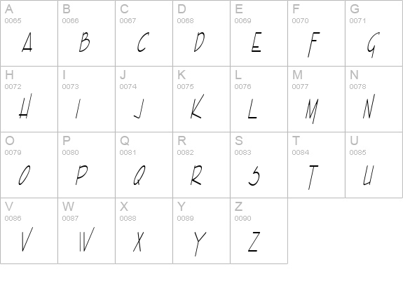 Enview Light Italic uppercase A-Z preview