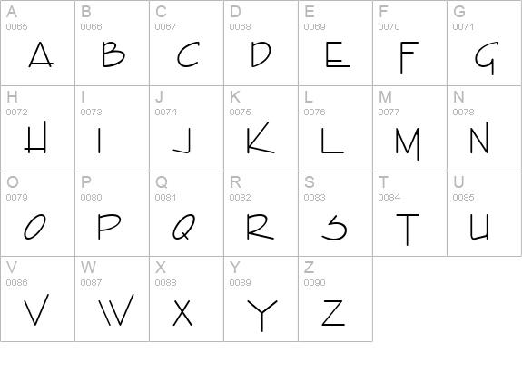 Enview Light Normal uppercase A-Z preview