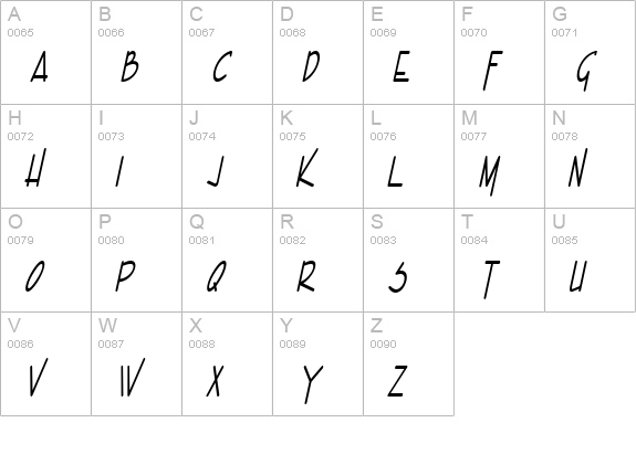 Enview Xtra Light BoldItalic uppercase A-Z preview