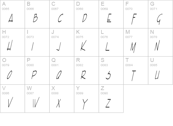 Enview Xtra Light Italic uppercase A-Z preview