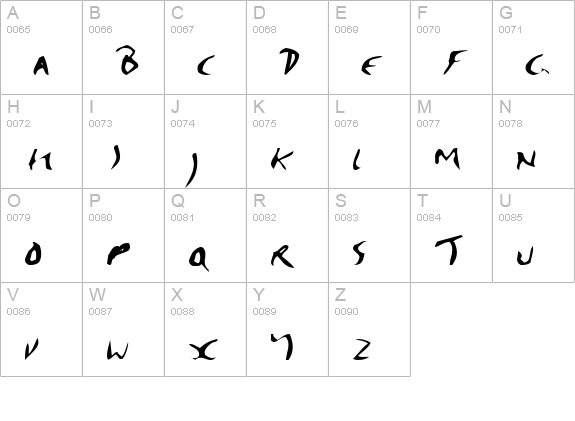 Enya Plain: uppercase A-Z preview