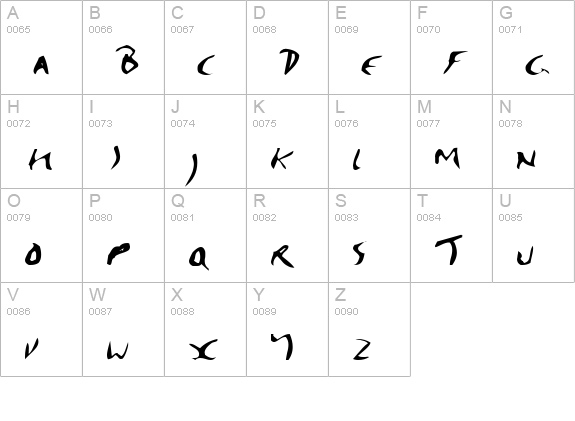 Enya Regular uppercase A-Z preview