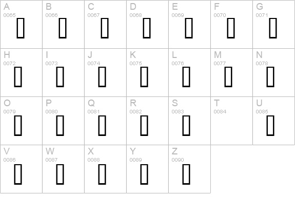 EOPframekid uppercase A-Z preview