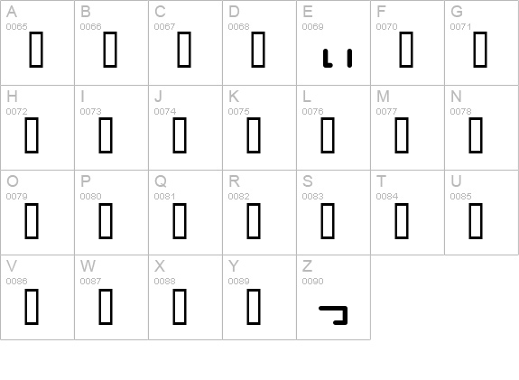EOPshion uppercase A-Z preview