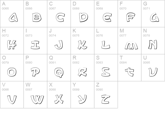 Ephesian 3D uppercase A-Z preview