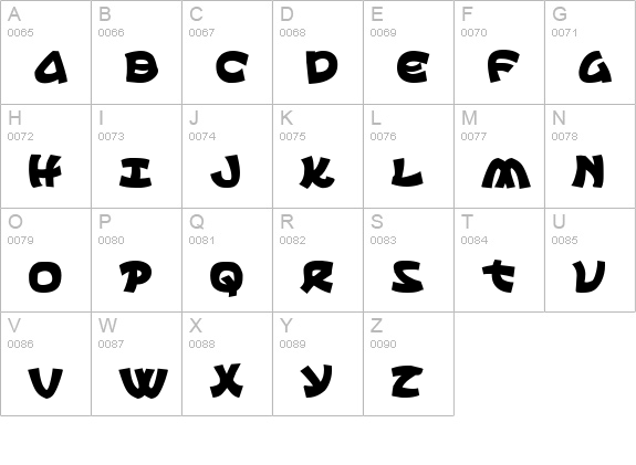 Ephesian CondBold uppercase A-Z preview