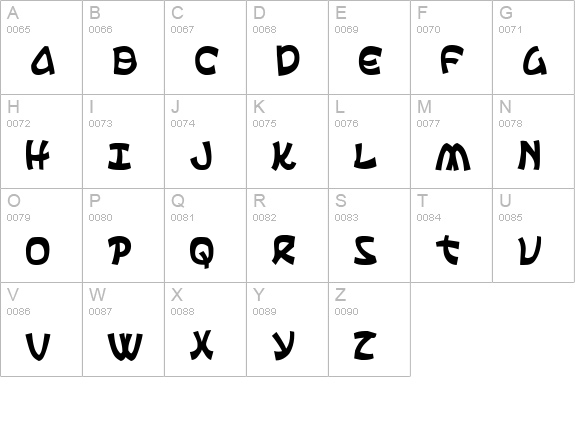 Ephesian Condensed uppercase A-Z preview