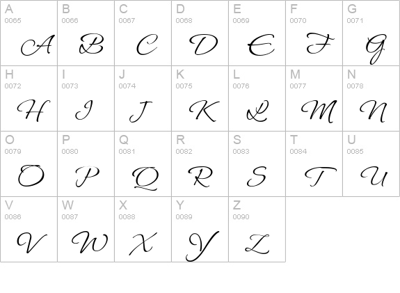 Ephesis uppercase A-Z preview