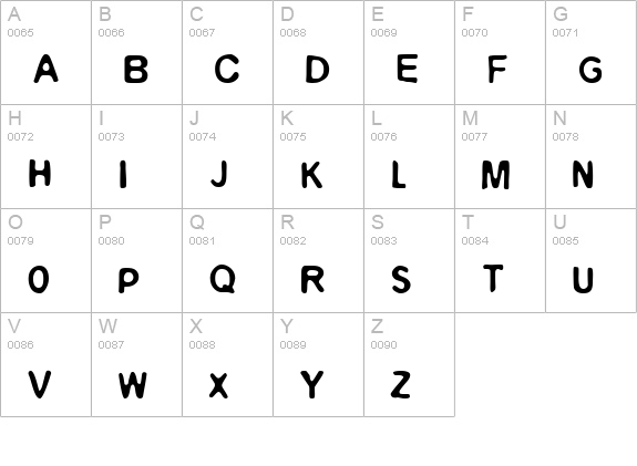 Epilog uppercase A-Z preview