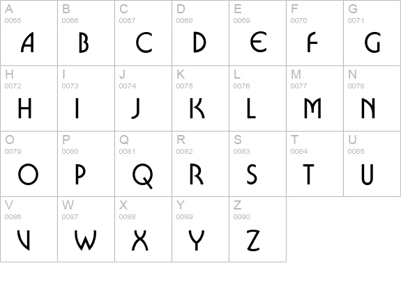 Epiphon uppercase A-Z preview