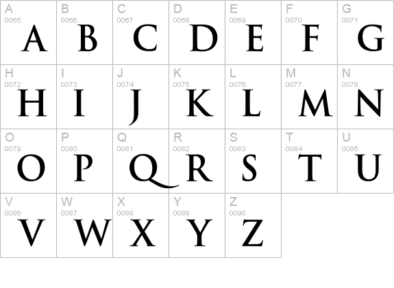 EPISODE I uppercase A-Z preview