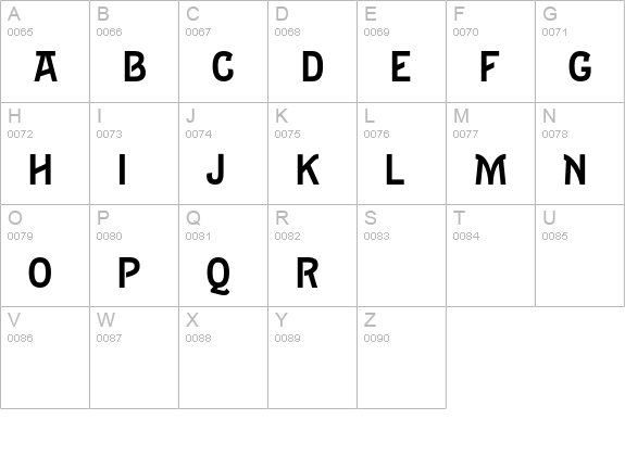 Epitaph-Regular uppercase A-Z preview